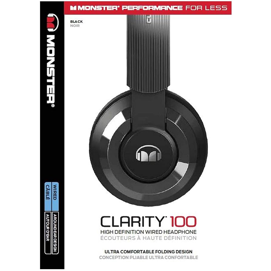 【新品】MONSTER CABLE ワイヤレスヘッドホン CLARITY HD Amazon.com: Monster Clarity HD 100 Around-Ear Wired